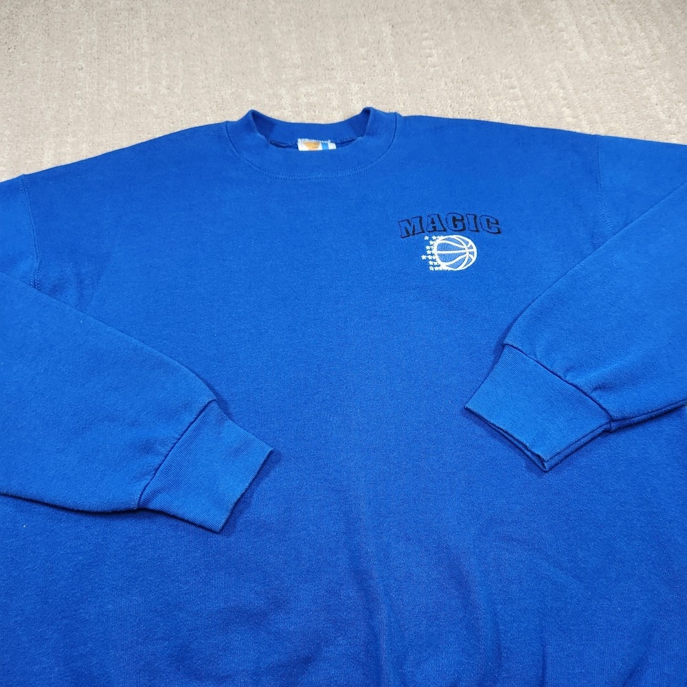 Vintage Orlando Magic Sweatshirt Men Large Artex USA Made Crewneck Blue NBA